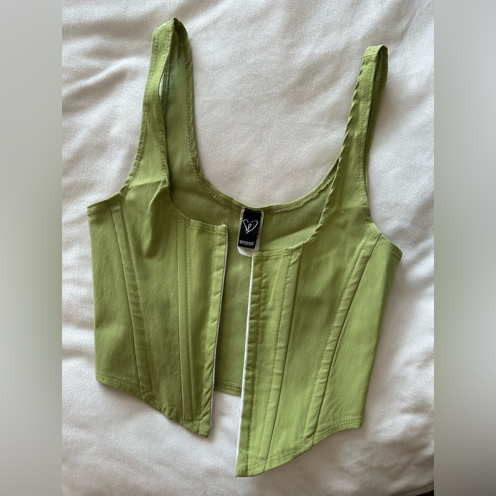 Green Corset Top